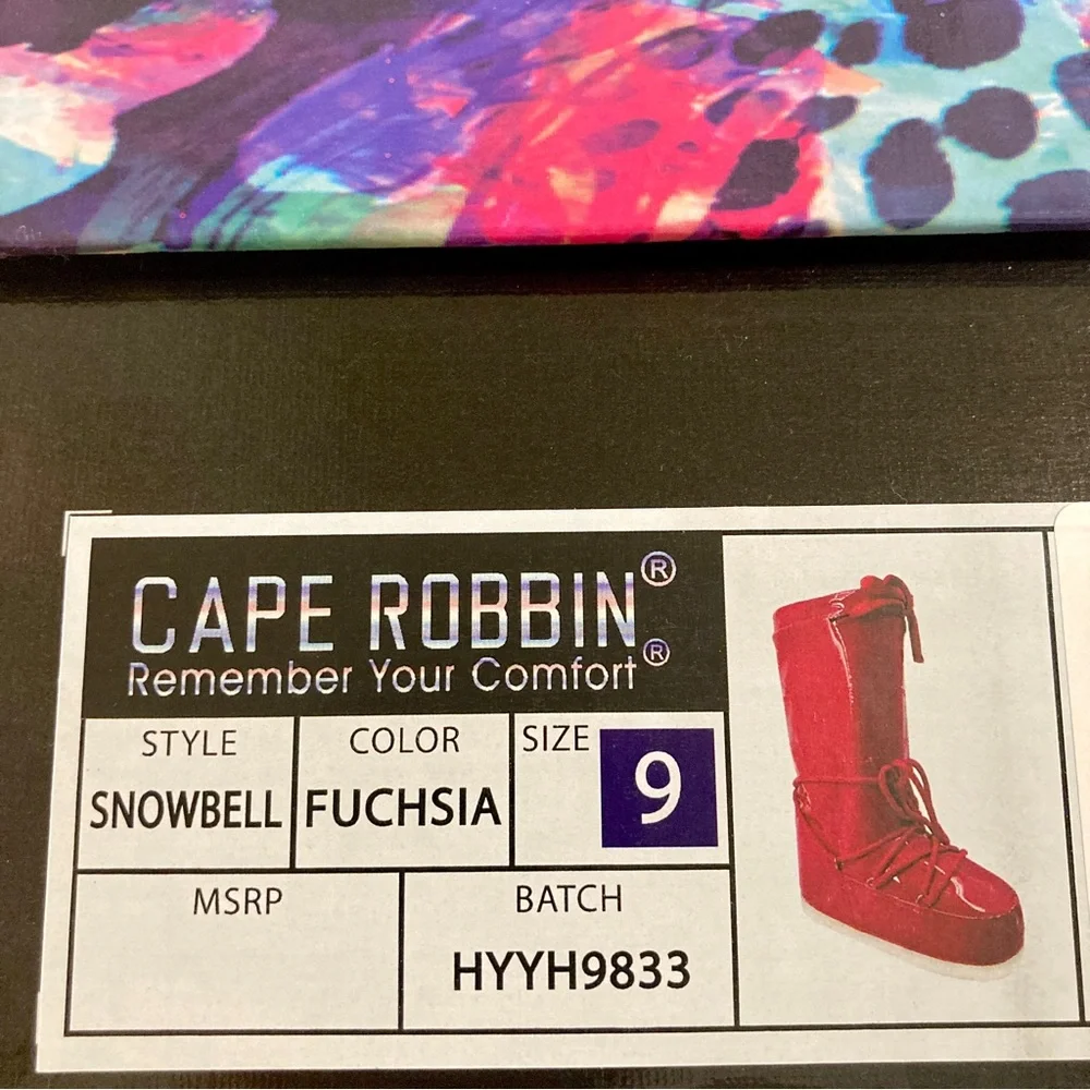 Cape Robbin Pink Snowbell Patent Cold Weather Boots - Size 9 - Picture 12 of 13